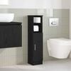 vidaXL Meuble de salle de bain avec porte-rouleau noir 20,5x22x90 cm