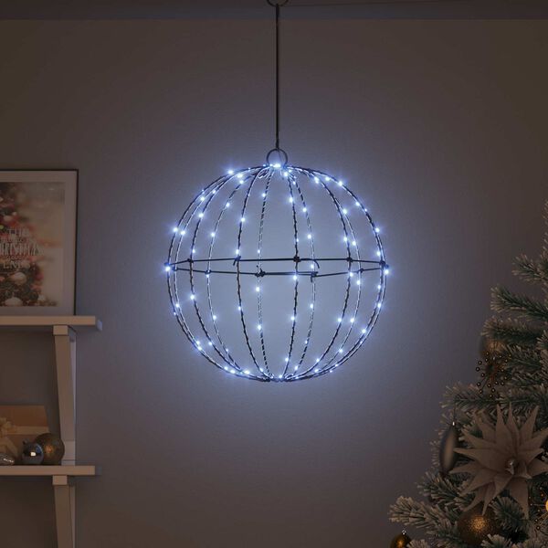 vidaXL Boule avec 120 LED Blanc froid 40,5 x 40,5 x 42 cm M&eacute;tal