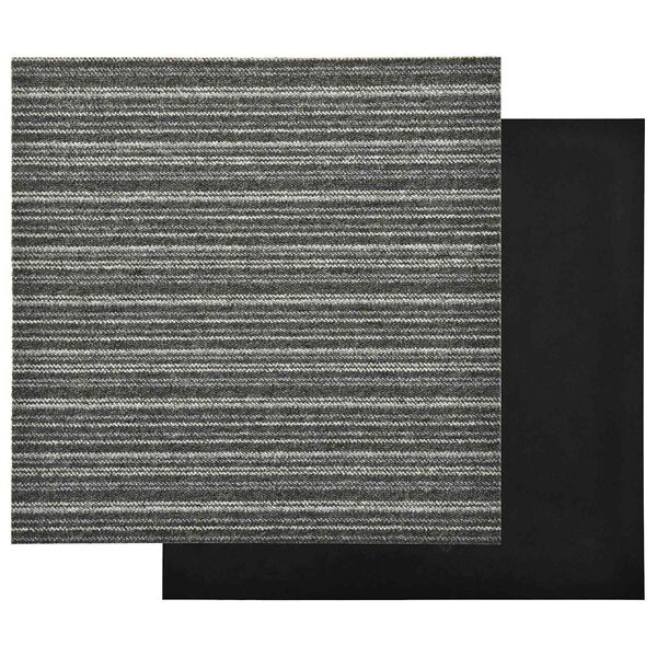 vidaXL Tapis 20 pcs Anthracite ray&eacute; 50 x 50 cm 100% Polypropyl&egrave;ne