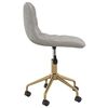 vidaXL Chaise pivotante de bureau Gris clair Velours