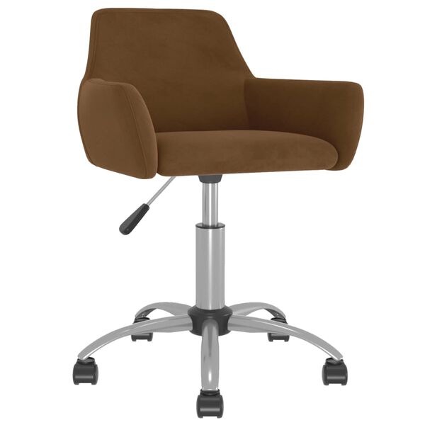 vidaXL Chaises pivotantes &agrave; manger lot de 6 Marron Velours