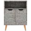 vidaXL Buffet gris béton 60x30x72 cm bois d'ingénierie