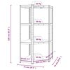 vidaXL &Eacute;tag&egrave;re d'angle &agrave; 4 niveaux Argent&eacute; Acier et bois d'ing&eacute;nierie