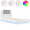vidaXL Cadre de lit avec LED sans matelas blanc 100x200 cm