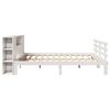 vidaXL Lit bibliothèque sans matelas blanc 200x200 cm bois pin massif
