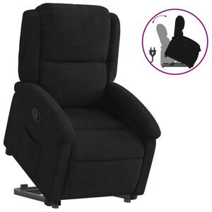 vidaXL Fauteuil inclinable Noir Velours