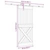 vidaXL Porte coulissante et kit de quincaillerie 85x210 cm pin massif