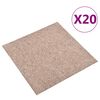 vidaXL Tapis 20 pcs Beige 50 x 50 cm 100% Polypropyl&egrave;ne