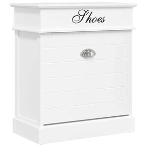 vidaXL Armoire &agrave; chaussures Blanc 50 x 28 x 58 cm Bois de Paulownia