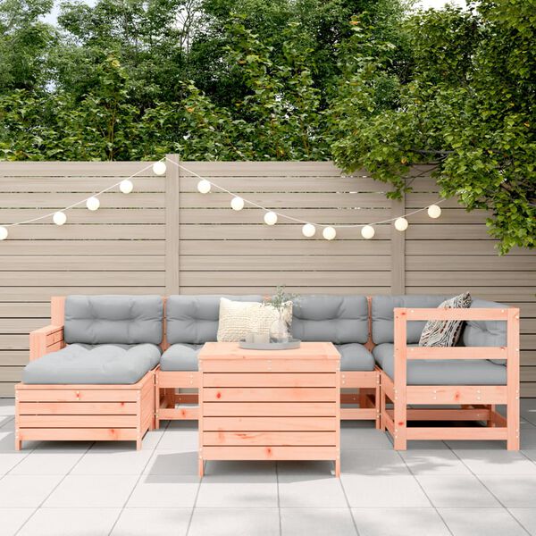 vidaXL Salon de jardin 7 pcs bois massif sapin de douglas