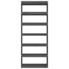 vidaXL Biblioth&egrave;que/S&eacute;parateur de pi&egrave;ce Gris 80x30x199,5 cm Pin massif