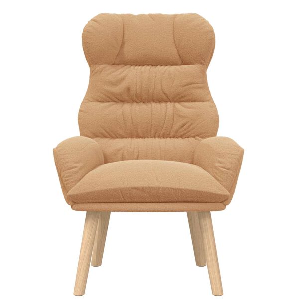 vidaXL fauteuil Beige 69 x 74 x 93 cm Tissu Sherpa