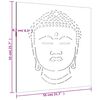 vidaXL D&eacute;coration murale jardin 55x55 cm motif de t&ecirc;te de bouddha