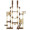 vidaXL Arbre &agrave; chat avec griffoirs en sisal Marron 234 cm