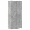 vidaXL Buffet haut gris béton 80x42,5x185 cm bois d'ingénierie