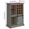 vidaXL Armoire à vin HALDEN casiers à vin porte coulissante gris pin