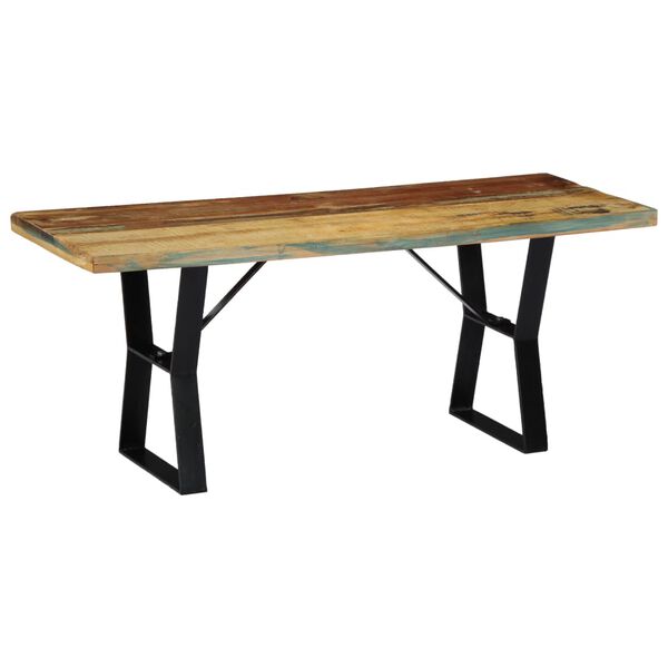 vidaXL Banc 110 cm Bois de r&eacute;cup&eacute;ration massif