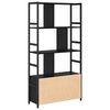 vidaXL &Eacute;tag&egrave;re Ch&ecirc;ne noir 80 x 30 x 155,5 cm Bois d'ing&eacute;nierie