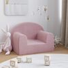 vidaXL Canap&eacute; pour enfants rose peluche douce