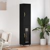 vidaXL Buffet haut Noir 34,5x34x180 cm Bois d'ing&eacute;nierie