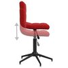 vidaXL Chaises pivotantes &agrave; manger lot de 2 Rouge bordeaux Velours