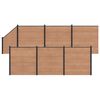 vidaXL Ensemble de Cl&ocirc;ture 7 pc 1138 x 186 cm WPC et Aluminium Marron