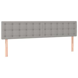vidaXL T&ecirc;tes de lit Gris clair 160x5x78/88 cm Tissu