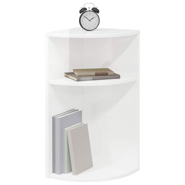 vidaXL Table d'appoint Blanc brillant 29,6 x 29,6 x 60 cm