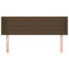 vidaXL T&ecirc;te de lit avec oreilles Marron Fonc&eacute; 147x16x78/88 cm Tissu