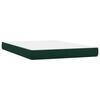 vidaXL Sommier &agrave; lattes de lit et matelas et LED vert fonc&eacute; 140x210cm velours