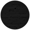 vidaXL Dessus de table rond noir &Oslash;60x3 cm bois de pin massif