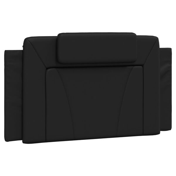 vidaXL Coussin de t&ecirc;te de lit Viana noir 100 cm similicuir