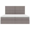 vidaXL Lit de Rangement Taupe 200 x 200 cm Cuir synth&eacute;tique