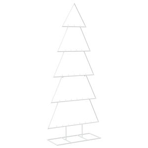 vidaXL Sapin de No&euml;l en m&eacute;tal avec support KUOPIO 150 cm Acier Blanc