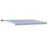 vidaXL Cadre de store manuel avec LEDs Bleu et Blanc 4 &times; 3 m
