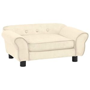 vidaXL Canap&eacute; pour chien Cr&egrave;me 72x45x30 cm Peluche