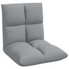 vidaXL Fauteuil de sol ajustable Gris clair Tissu