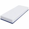 vidaXL Matelas Blanc et Bleu 80 x 200 cm Tissu jacquard