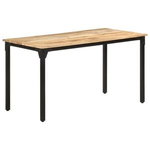 vidaXL Table de salle &agrave; manger 140x70x76 cm Bois de manguier brut