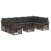 vidaXL Ensemble de canap&eacute; de jardin 10 pcs Gris polyrotin
