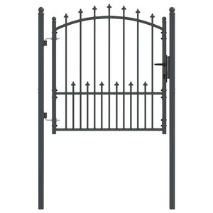 vidaXL Portail de cl&ocirc;ture avec pointes EMMEN 104 x 97 cm Verrouillable