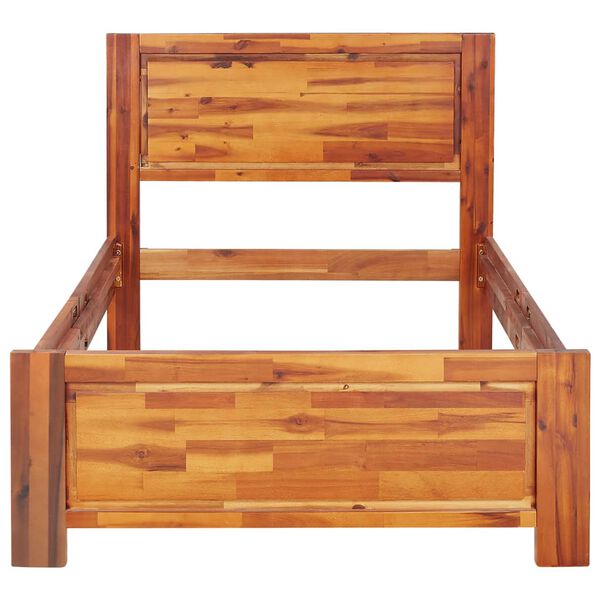 vidaXL Cadre de lit Bois d'acacia massif 90x200 cm