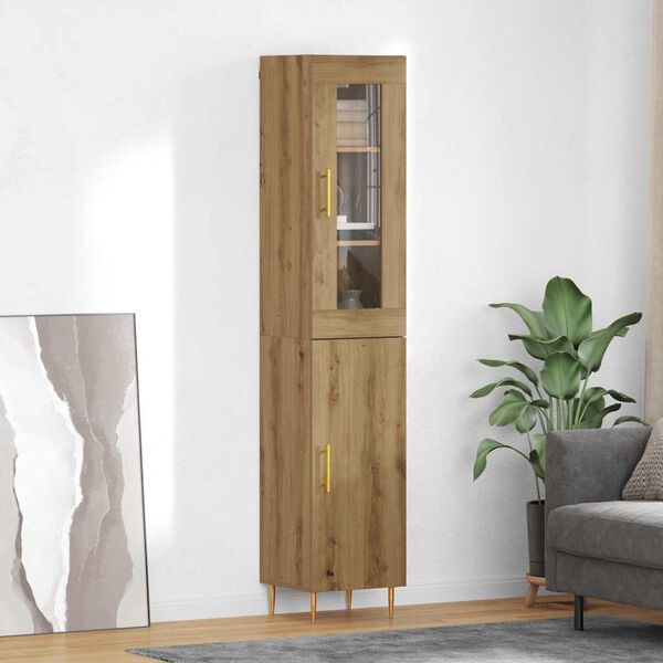 vidaXL Haut Armoire 2 pcs Ch&ecirc;ne artisanal Bois d'ing&eacute;nierie