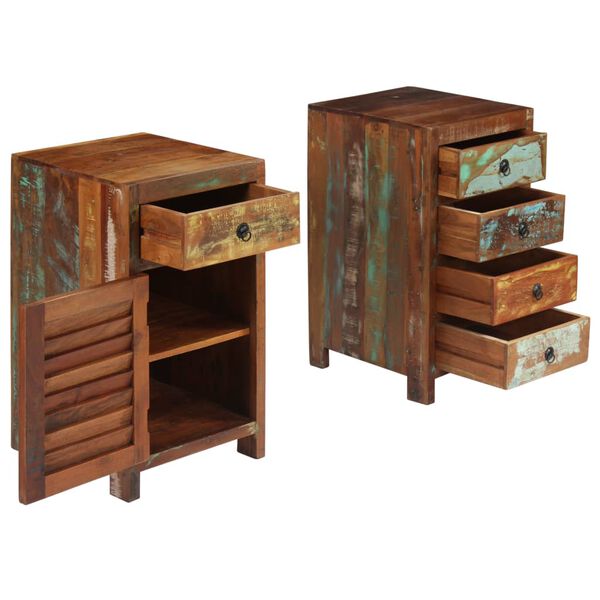 vidaXL Bureau sur pieds Bois de r&eacute;cup&eacute;ration massif 140 x 50 x 77 cm