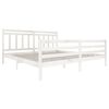 vidaXL Cadre de lit sans matelas blanc bois massif 200x200 cm