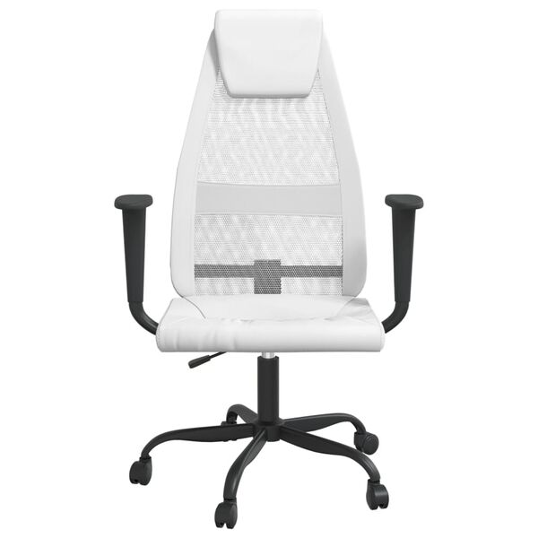 vidaXL Chaise de bureau r&eacute;glable en hauteur blanc