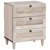 vidaXL Table de chevet Blanc 50 x 33 x 62 cm Bois d'ing&eacute;nierie