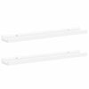 vidaXL &Eacute;tag&egrave;res &agrave; rebord pour cadre photo 2 pcs Blanc 60x9x3 cm MDF