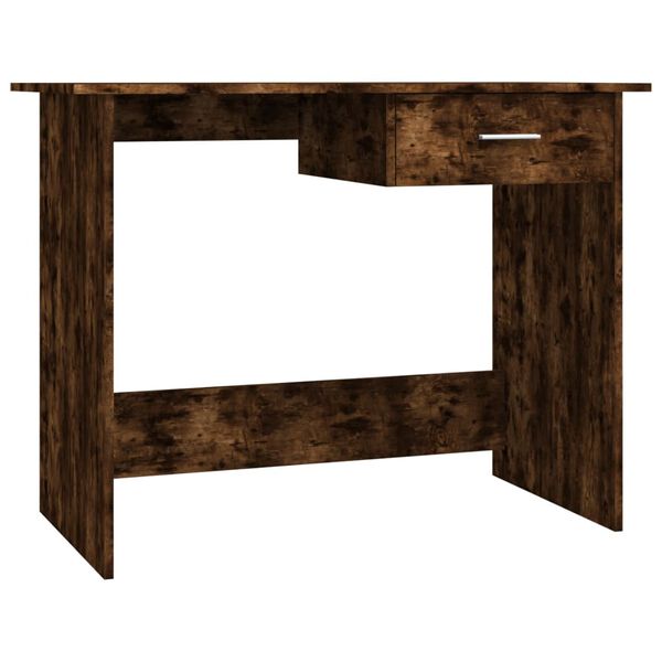 vidaXL Bureau Ch&ecirc;ne fum&eacute; 100x50x76 cm Bois d'ing&eacute;nierie