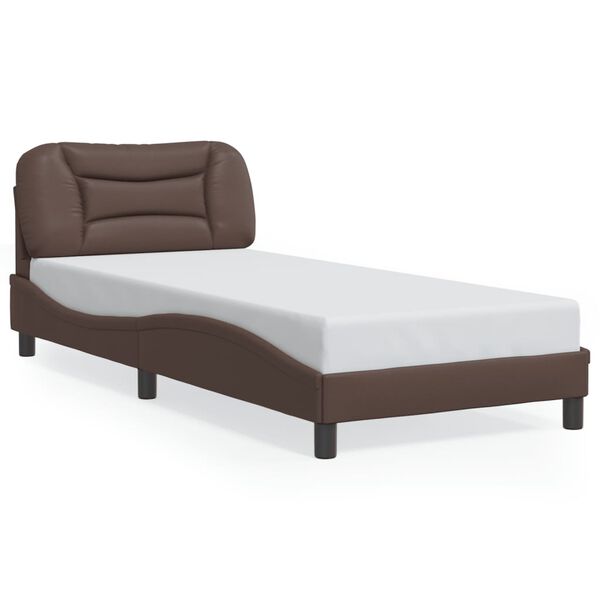 vidaXL Cadre de lit sans matelas Hvar marron 90x190 cm similicuir
